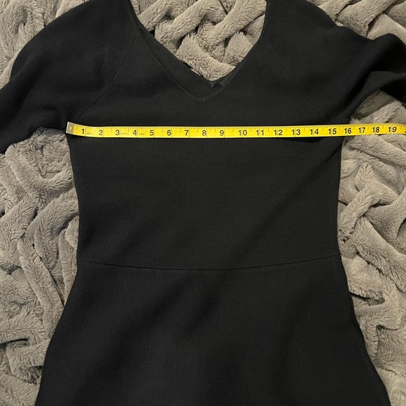 Ann Taylor Classic Navy Long Sleeve V Neck Sweater Dress Size Small - Picture 11 of 14